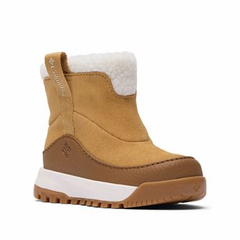 Columbia Snowtrot Ease Kids Slip-On Insulated Suede Snow Boots