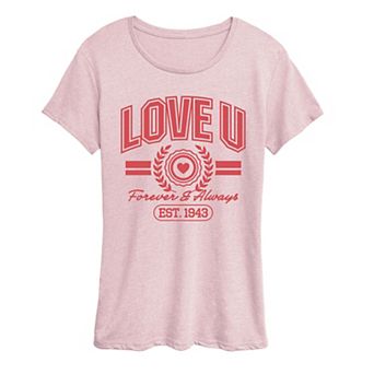 Women's Love U Forever & Always Collegiate Graphic Tee