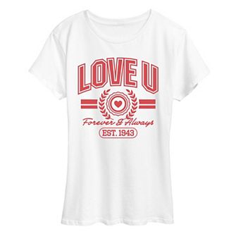Women's Love U Forever & Always Collegiate Graphic Tee