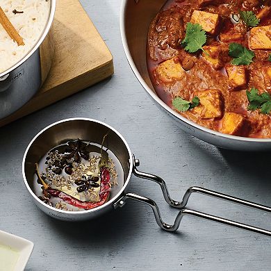 Tramontina Utsava 4-in. Tri-Ply Clad Stainless Steel Tadka Pan