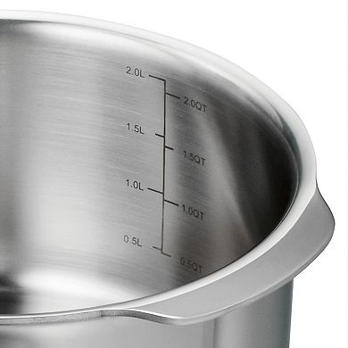 Tramontina Utsava 2.4-qt. Tri-Ply Clad Stainless Steel Tope with Lid