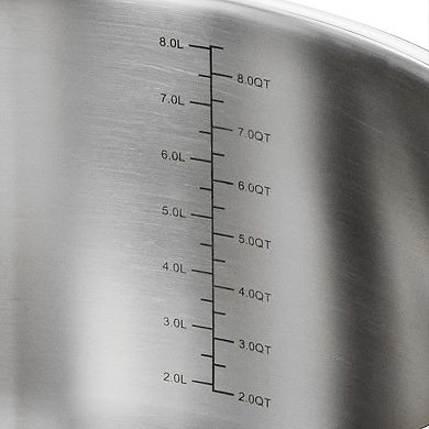Tramontina Utsava 9.5-qt. Tri-Ply Clad Stainless Steel Tope with Lid