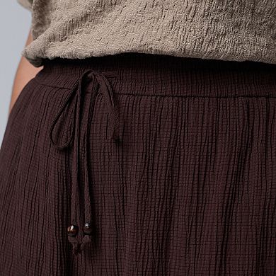 Plus Size Simply Vera Vera Wang Elastic Waist Wide Leg Pants