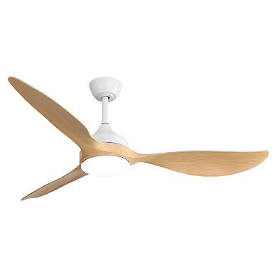 LOVMOR 56 Inch Modern Ceiling Fans Dimmable LED Quiet DC Motor Indoor Outdoor