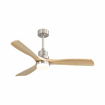 LOVMOR 52 Inch Ceiling Fan Dimmable Led 6 Speed Remote 3 Wood Blades DC Motor