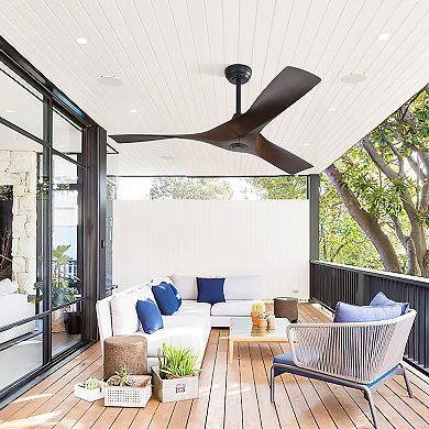 LOVMOR 52 Inch Modern Ceiling Fan 3 ABS Blades Remote DC Motor No Light