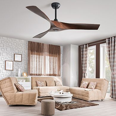 LOVMOR 52 Inch Modern Ceiling Fan 3 ABS Blades Remote DC Motor No Light