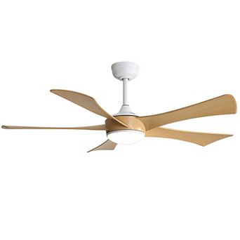 LOVMOR 52 Inch Modern Ceiling Fan 22W LED Remote 5 ABS Blades for Living Room