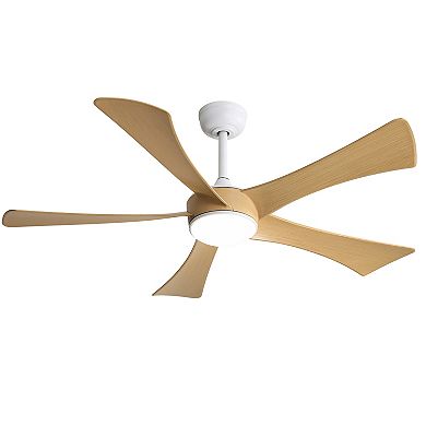 LOVMOR 52 Inch Modern Ceiling Fan 22W LED Remote 5 ABS Blades for Living Room