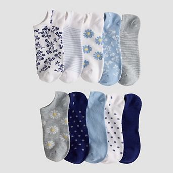 Women's Sonoma Goods For Life® 10-Pack Multi Floral No-Show Socks
