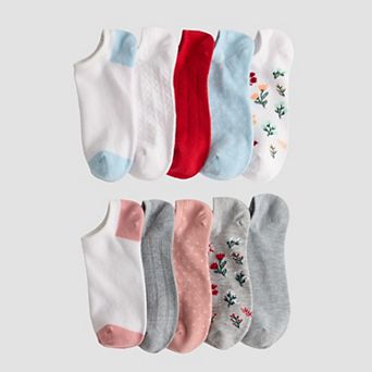 Women's Sonoma Goods For Life® 10-Pack Ditsy Floral No-Show Socks