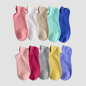 Sonoma Goods For Life® 10-Pack Plain Knit Tab No-Show Socks