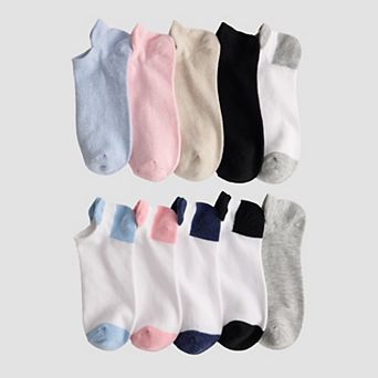 Sonoma Goods For Life® 10-Pack Plain Knit Tab No-Show Socks