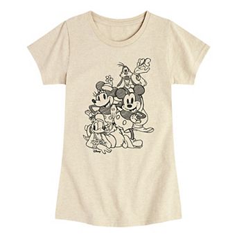 Girls 7-16 Disney's Mickey & Friends Sketch Graphic Tee
