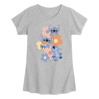 Girls 7-16 Disney's Lilo & Stitch Flowers Graphic Tee