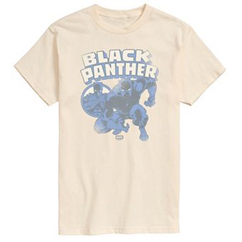 Big & Tall Black Panther Logo Distressed Graphic Tee