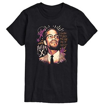 Big & Tall Malcolm X Sketch Graphic Tee