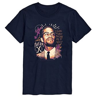 Big & Tall Malcolm X Sketch Graphic Tee