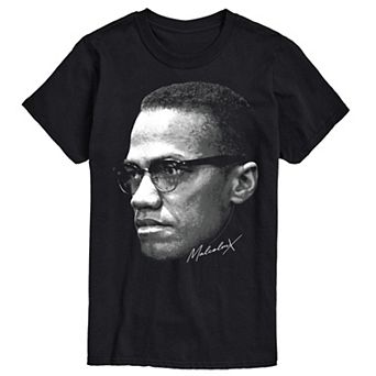 Big & Tall Malcolm X Portrait Graphic Tee