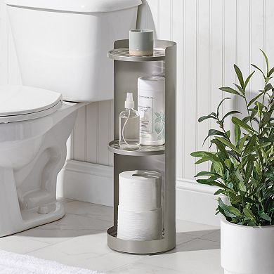 iDesign 3-Tier Freestanding Rotating Bathroom Organizer