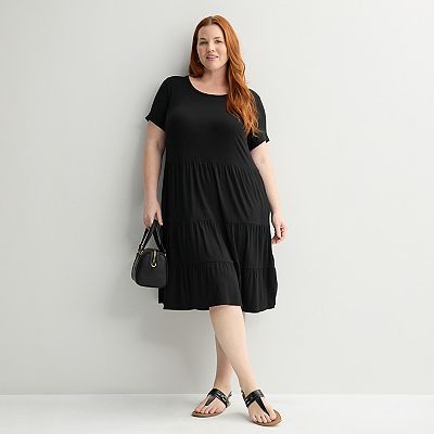 plus size jersey dress Carrea Relaxed Liquid Jersey Dress main image 0