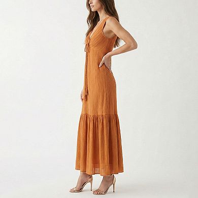 Women's Taylor Keyhole V-Neck Maxi Dress