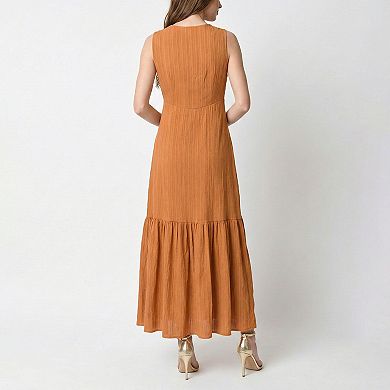Women's Taylor Keyhole V-Neck Maxi Dress