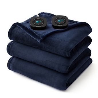 Bedsure Solid Flannel Plush Heated Blanket