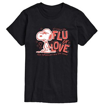 Big & Tall Peanuts Snoopy Flu Or Love Graphic Tee