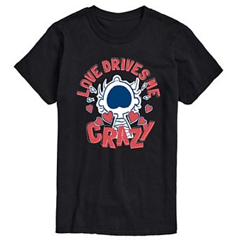 Big & Tall Peanuts Love Drives Me Crazy Graphic Tee