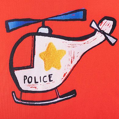 MyKids-USA Police Adventure Long Sleeve Kids Pajama Set Patrol Cars & Helicopter Design