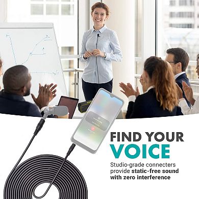 Movo MC10 3.5mm TRS Female to Male Extension Cable - 10ft