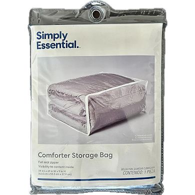 Set of 5 Clear Vinyl Zippered Storage Bags