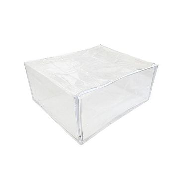 Set of 5 Clear Vinyl Zippered Storage Bags