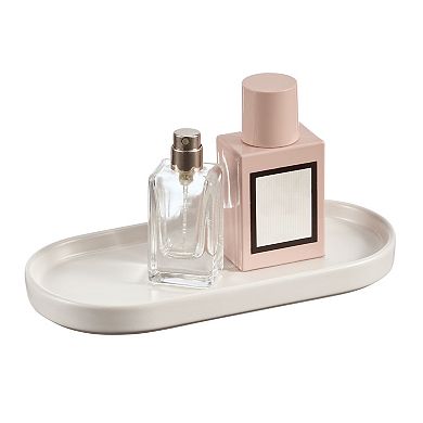 iDesign Ceramic Bathroom Organization & Storage Vanity Tray
