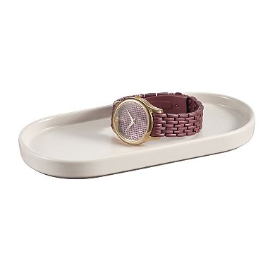 iDesign Ceramic Bathroom Organization & Storage Vanity Tray