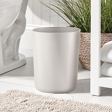 iDesign Steel Small Round Bathroom Trash Can