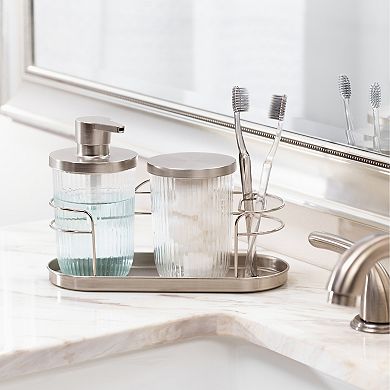 iDesign 3-pc. Soap Dispenser, Canister & Storage Caddy Bathroom Accessories Set
