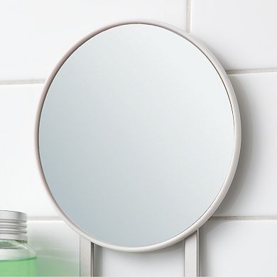 iDesign Self-Adhesive Shower Caddy with Mirror & Accessory Hooks