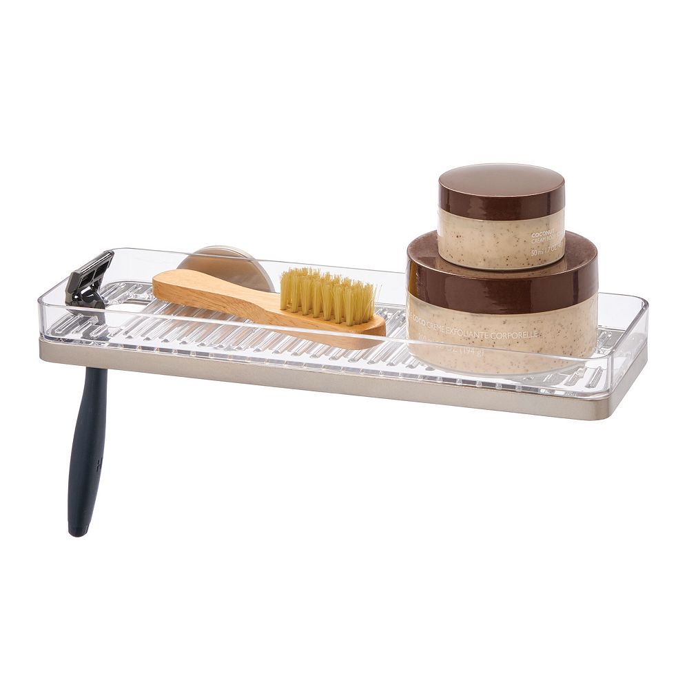 iDesign Self-Adhesive Shower Shelf & Razor Holder