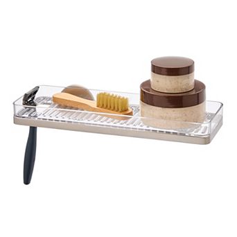 iDesign Self-Adhesive Shower Shelf & Razor Holder