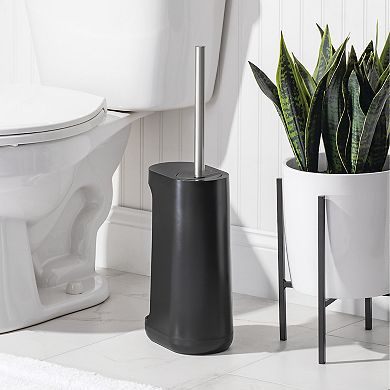 iDesign Toilet Brush & Holder with Storage Compartment
