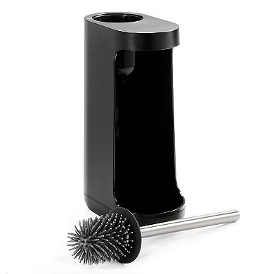 iDesign Toilet Brush & Holder with Storage Compartment