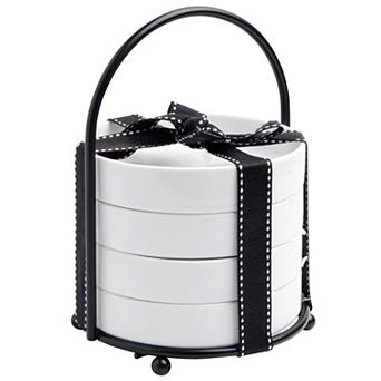 Home Essentials 4 pc Round Appetizer Plate Set