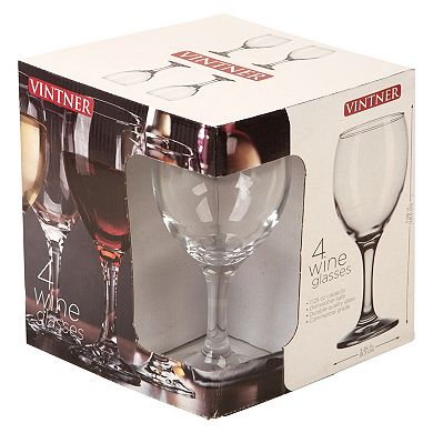 Home Essentials 4-pc. Vintner Wine Glasses Set