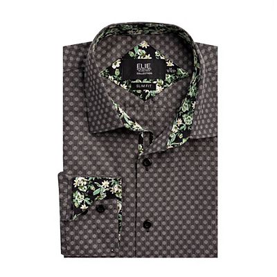 elie balleh dress shirt Elie Balleh Men's Slim Fit Stylish Paisley Print Shirt