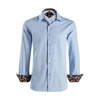 Elie Balleh Slim Fit Mens Jacquard Dot Button-Down Shirt