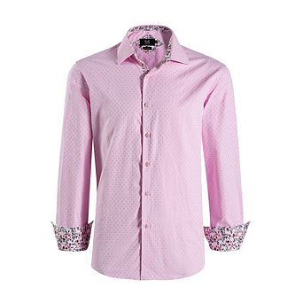 Elie Balleh Slim Fit Mens Jacquard Dot Button-Down Shirt
