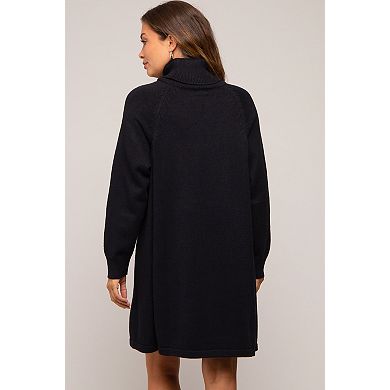 Maternity Turtleneck Long Sleeve Sweater Dress