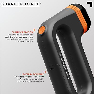 Sharper Image Portable Massager With Soothing Vibration & Ergonomic Handle